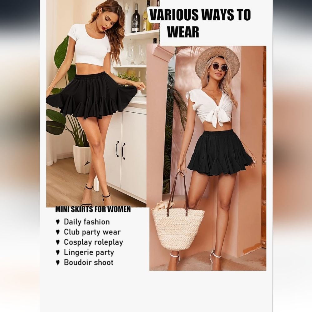 Black Mini Skirt for Women